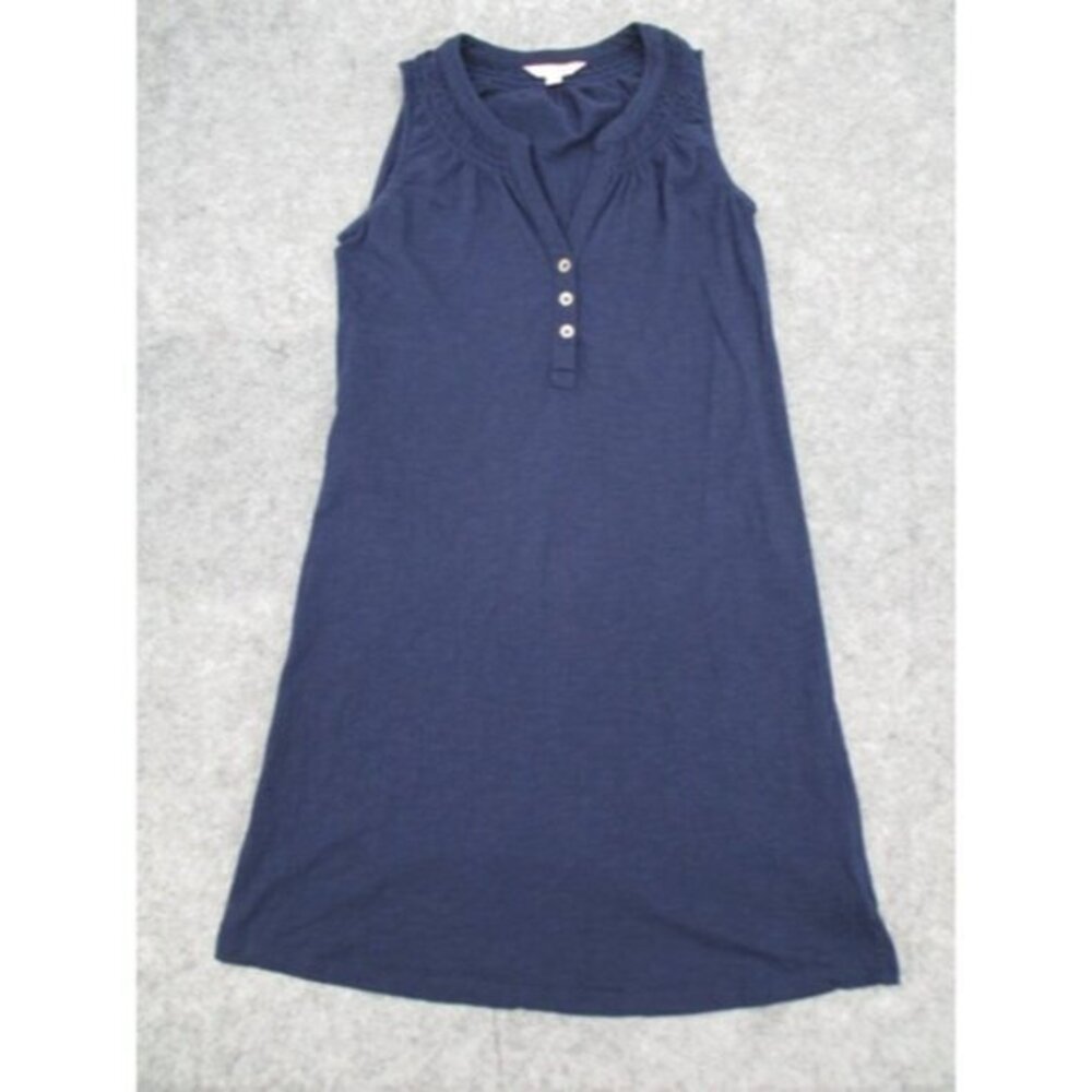 Lilly Pulitzer Womens Dress XS Navy Blue Sleeveless V Neck Beach Summer Preppy